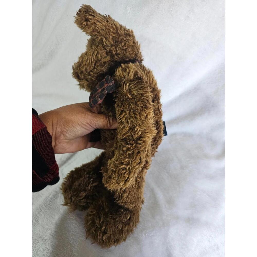 Vintage The Boyds Collection Bear Plush Toy Brown Bow 80's Jointed Bean Bag 13" - Picture 6 of 13